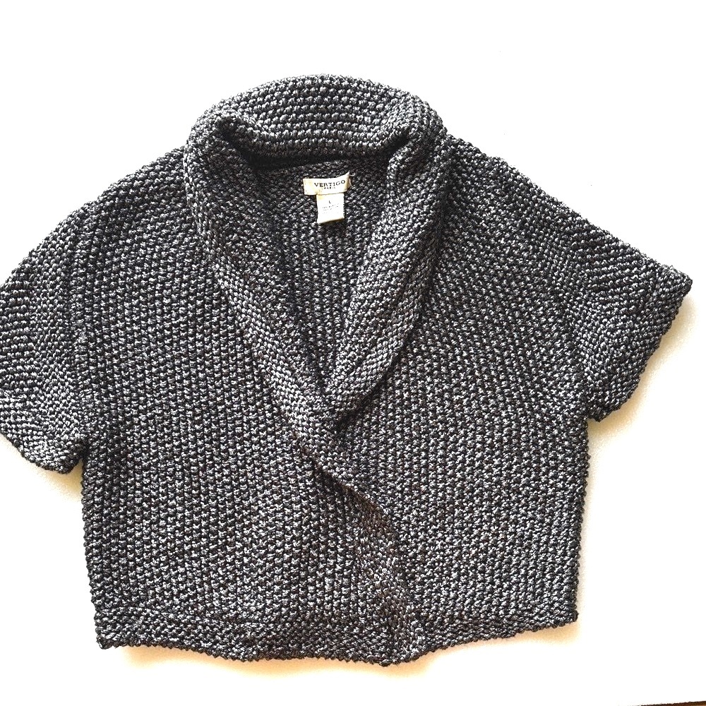 Vertigo Paris Dark Gray Knit Women's Shrug